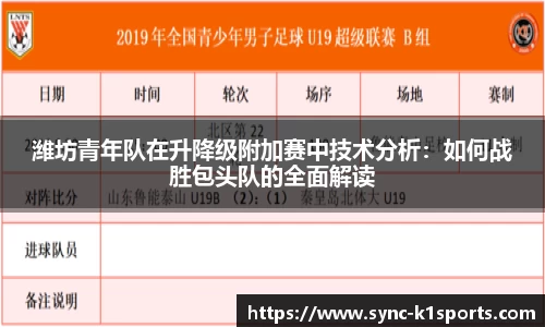 潍坊青年队在升降级附加赛中技术分析：如何战胜包头队的全面解读